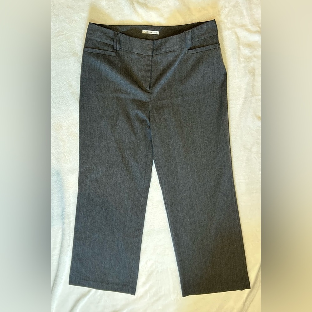 Van Heusen Studio trousers  12 SHORT - grey and brown herringbone - good shape!